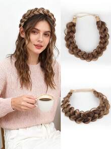 Handmade Braided Hair Band Made Of Artificial Hair Strands. Versatile And Elegant Accessory For Daily Use. Suitable For Women. Perfect For Halloween Celebrations. - Multicolor - View 8