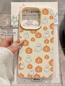 1 Ốp lưng điện thoại mềm chống rơi họa tiết bí ngô ma Halloween thời trang cổ điển, tương thích với điện thoại Apple - Nhiều màu - Xem 1