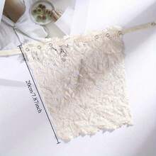 1pcs Elegant Floral Lace Bra Inserts - Light Leakage Prevention & Anti-Glare Shield Pads, 100% Polyester Comfortable Solid Color Lingerie Accessories For Women, 3 Colors (Beige/Black/White), Machine Washable Underwear