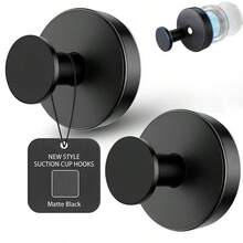 Crochet en acier inoxydable 304 avec ventouse puissante, convenant pour les salles de bain et les cuisines, utilisant la technologie du vide pour les crochets muraux, avec une capacité de charge de 6,8 kilogrammes, convenant aux surfaces lisses comme le verre, les miroirs et les carreaux, étanche et anti-rouille.