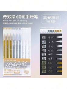 Bolígrafos de dibujo de mano Languo de 204 colores, 0.6mm, marcadores de alta calidad, marcadores de escritura y pintura a mano apilables de colores, cobertura fuerte, flujo de tinta uniforme, adecuados para regalos diarios