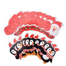 100 Santa Claus And Penguin Christmas Lollipop Decorative Paper Cards - Perfect For Use As Candy Wrapping Paper, Suitable For Christmas Gifting (Without Candy). A Christmas Essential!