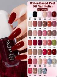 طلاء أظافر قابل للتقشير 10 مل، قائم على الماء، لا يحتاج إلى خبز، سريع الجفاف، طويل الأمد، سهل الاستخدام مناسب للمبتدئين