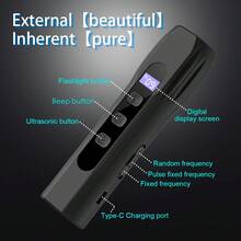 1 Pc, Ultrasonic Dog Repellent Rechargeable Ultrasonic Dog Bark Deterrent With Digital Display - Portable Anti-Barking Training Device For Indoor Outdoor Use, Effective Behavior Aids To Stop Barking And Correct Bad Habits In Dogs,Daily Use