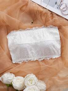 Modische weiße Spitzen-Bandeau Sexy Wäsche für Damen