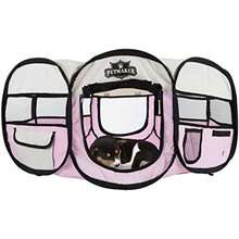 Petmaker Portable Pop Up Pet Play Pen with Carrying Bag, Pink, 38 x 24(Rosado 31.5" x 31.5" x 22") - Tipo 2 - Ver 2