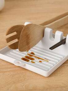 1pc Kitchen Lid Holder, Foldable Kitchen Utensil Holder For Spoons, Spatulas And Knives Storage Rack, Foldable