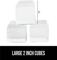 Gorilla Grip Slow Melting Large Silicone Ice Cube Tray For Freezer, 1 Pack, Easy To Push 8 Giant Square Cubes, Use For Cocktails, Iced Coffee, Water Bottle, Frozen Puree, Kitchen Bar Essentials, Red - ColorD - 查看 8