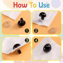 752 st säkerhetsögon och näsor, lämpliga för virkade säkerhetsögon med brickor, gör-det-själv-plyschtillverkningsset