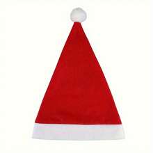 10/20pcs Polyester Santa Hats For Holiday Parties - Non-Electric, Disposable Christmas Caps For Adults - Festive New Year's Eve Party Supplies Christmas Decorations Winter Room Decor Christmas Decorations Home Christmas Gifts Christmas Decor