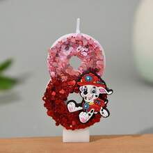 Świeca z cyframi 0-9, słodka, trójwymiarowa postać z kreskówki Psi Patrol, wtyczka do tortu urodzinowego, dekoracja na prezent