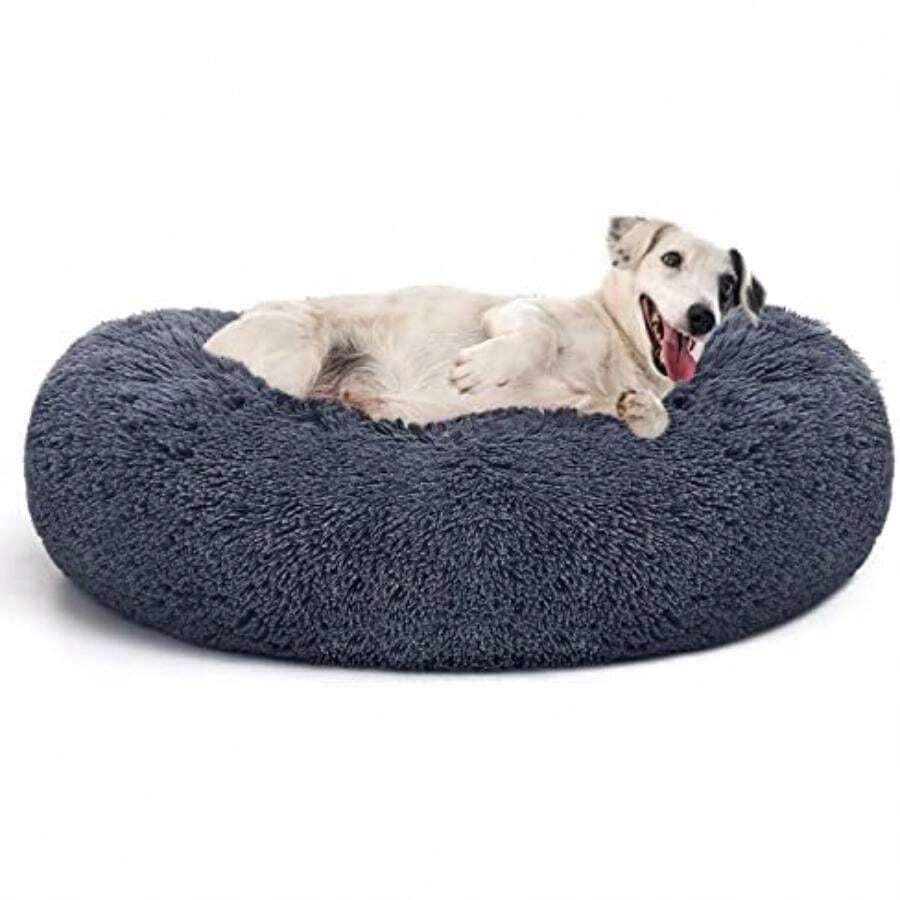 MIXJOY Orthopedic Dog Bed Comfortable Donut Cuddler Round Pet Beds Ultra Soft Washable Dog And Cat Cushion (20''/23''/30'') (23'', )(M(30''x 30'') Grey-Blue) - Type5 - 查看 1