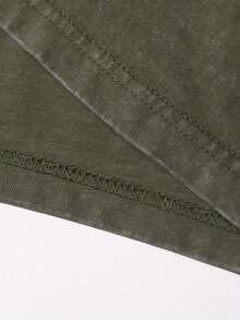 Men's Invincible Comics Graphic T-Shirt - Casual Short-Sleeve Superhero Fan Top With "INVINCIBLE" Print, Desert Vibes Design, Machine Washable, Perfect For Cosplay & Casual Attire, Everyday Tshirt| Regular Fit Shirt| Easycare Fabric, Comic Book - 軍綠色 - 查看 2