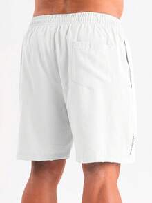 Tactel Men's 2-Piece Gym Shorts With Elastane, Sports Swim Shorts With Anti-Sand Pocket - Azul marino/blanco - Ver 10