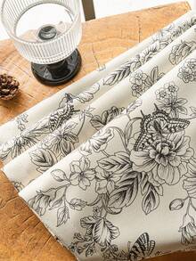 1pc New Luxury 100% Blackout Reed Bird Pattern Curtain, Suitable For Villa, Balcony, Living Room, Bedroom, 315gsm - Multicolor - View 11