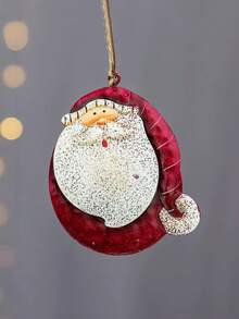 1 buc pandantiv de Crăciun cu om de zăpadă forjat și Moș Crăciun, perfect pentru agățat bradul de Crăciun și decorațiuni de sărbători, decor de scenă, decor de festivaluri, decor de cameră, decor de casă, decor de birouri, decor de petrecere tematică, decor de Crăciun, ornamente pandantiv de Crăciun decorațiuni de Crăciun de iarnă