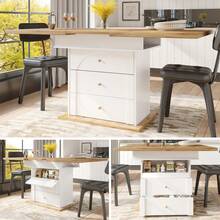 Tables - Natural + White + MDF - View 1