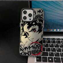 Funda de Teléfono de Personaje de Anime Kamado Tanjiro que Respira Agua, Compatible con iPhone 16 15 14 13 12 11 Pro Max X XR XS Max 8 7 Plus, Parte Trasera Esmerilada Antigolpes - Color mixto 1 - Ver 6