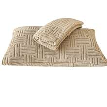 2pcs Geometric Pattern Pillow Covers, Soft & Comfortable, Warm & Breathable For Autumn/Winter, Skin-Friendly, Machine Washable, Envelope Closure, Suitable For Bedroom, Living Room, Hotel, Dorm, Holiday Decor, Couples (Pillow Insert Not Included) - Khaki - View 3