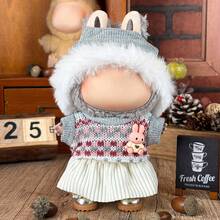 1 Set 17 Cm Doll Clothing Set (No Doll), Compatible With Labubu,Clothing Set Suitable For 6.7-Inch Doll Set, Fashionable And Unique Hat And Clothing Accessories, Suitable For First/Second/Third Generation Dolls To Play And Display ,Clothing Set Only (Shoes And Dolls Not Included) - Multicolor - View 9