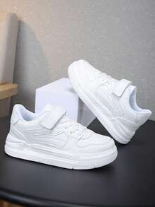 1 paire de chaussures de skate basses ajustables pour enfants, couleur classique, convient pour l'école, le campus, l'automne/l'hiver