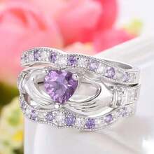 Artificial Diamond Lover Water Full Ring Fashion Water Drop Ring Hollow Ring Dragon Ring Suitable For Teen Girls - 9 - View 3