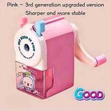 1pc Fashionable Manual Pencil Sharpener - Durable ABS Plastic Material, Essential For Students, Homes, Offices And Artists, Birthday Gift, Multifunctional Creative Pencil Sharpener, Sturdy Structure, Battery-Free, Fun Stationery, Professional-Grade Pencil Sharpener - Suitable As School Supplies And Gifts - Multicolor - View 4
