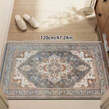 Washable Mat, Vintage Medallion Entryway Mat Door Mat With Non- Backing, Front Entrance Mat For Entrance Bedroom Bedside Kitchen Laundry Home Decor Christmas Decor Kitchen Rug