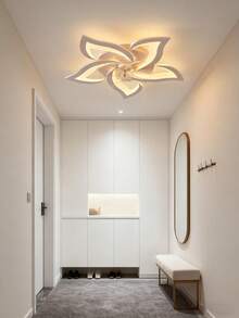 1个花形LED吸顶灯 - 3档亮度可调，现代嵌入式设计，适用于客厅、书房、餐厅装饰及派对氛围照明。客厅灯，吸顶灯，客厅照明灯具。 - 彩色 - 查看 6