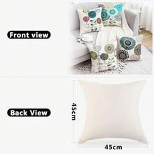 Juego de 4 Fundas para Cojines de Lino, 45 x 45 Fundas de Cojines,Fundas Cojines Decorativa,para sofá, Cama, hogar, Coche, decoración de Interiores (Estilo D) - Estilo E - Ver 3