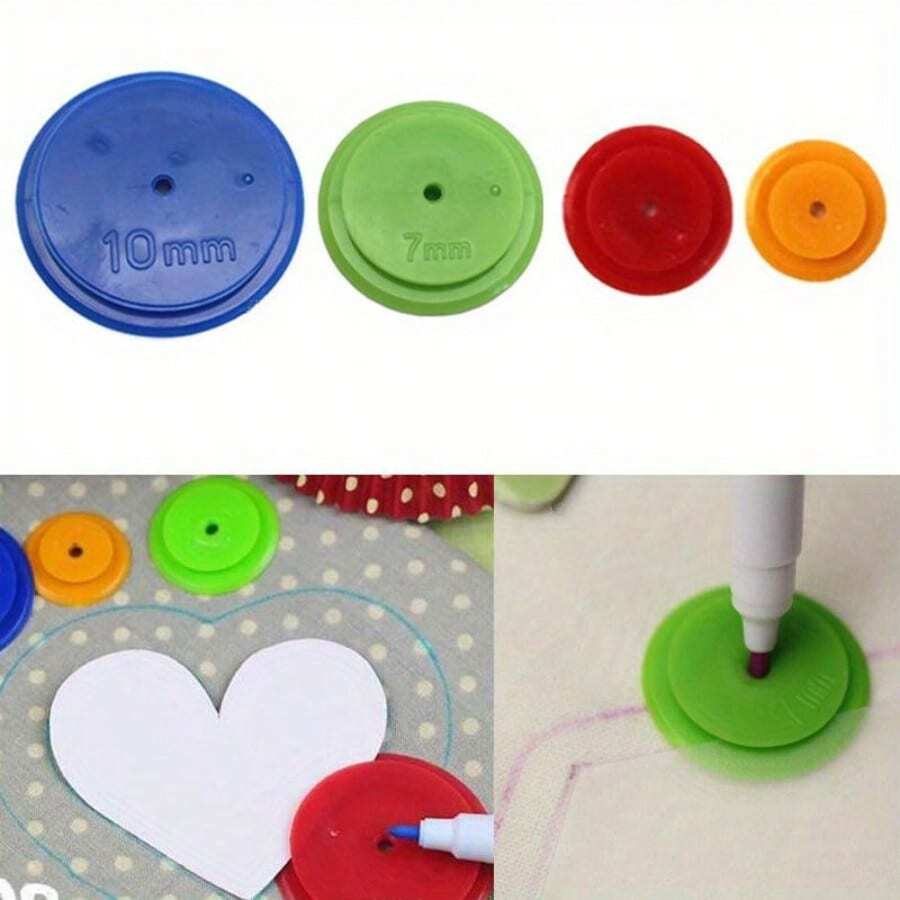 4 Pieces Of Patchwork, Scanning Wheel, Tailor, Scanning Line Loop, Circular Seam Parts, Tailor, Sewing, Marking, Tracking, Quilting Process Tools - Nhiều màu - Xem 1