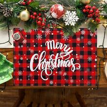 1/4/6 buc Covorașe de Crăciun roșii din seria Haig, aparținând în principal Crăciunului, covorașe de ziua de Crăciun, potrivite pentru decorarea camerei de zi cu zi, bucătăriei și mesei de petrecere, antiderapante și rezistente la căldură, covorașe de Crăciun fericite, decorațiuni pentru masa de bucătărie interioară cu tematică fermă, petreceri de familie, potrivite pentru masa de bucătărie, covorașe lavabile pentru interior/exterior, care pot șterge covorașele de masă.