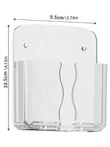 1pc Wall-Mounted Phone Holder & Storage Organizer Box For TV Remote, Phone, Living Room Accessories