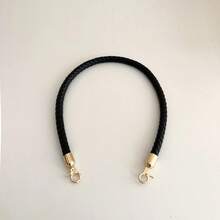 مقبض حقيبة منسوج مع مشبك ربيعي ذهبي، سلسلة حقيبة اليد DIY قابلة للاستبدال كاكسسوار لصنع المحفظة