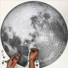 1000-Piece Round Moon Phase Jigsaw Puzzle For Adults - Large Size, Challenging Brain Teaser, Home Decor, Durable Paper Material