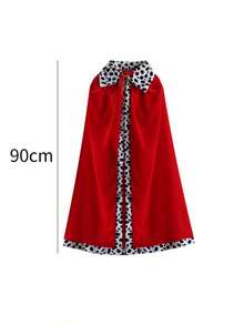 1 件圣诞国王斗篷、节日派对服装披肩、圣诞红色角色扮演斗篷