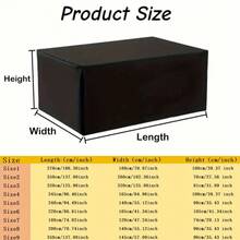 600D Patio Furniture Cover, Heavy Duty Outdoor Furniture Cover, Sofa Set Table & Chair Cover, 137*57*35 Inches,Women's Day,Travel Essentials,Wedding Favours,Y2k,Bedroom,Car Accessories Women,Kitchen Decor,Kitchen Decor,Household Items - Black - View 3