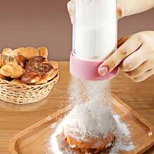 1 pieza Tamiz de harina de plástico duradero, perfecto para tamizar harina, herramienta de cocción esencial, pequeña herramienta de cocina para hornear en casa, con Navidad, Halloween, Pascua, Acción de Gracias