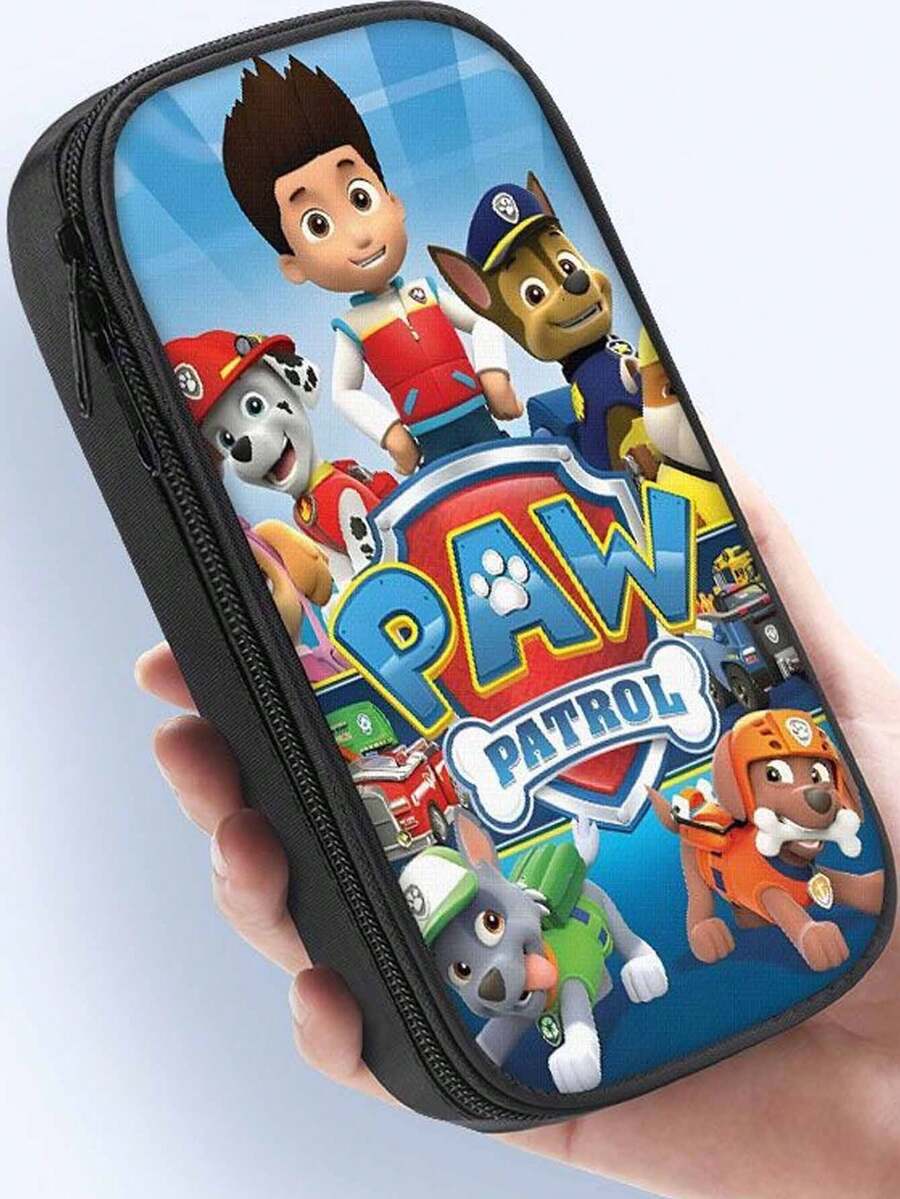 Paw Patrol 主题卡通学生 3D 铅笔盒和文具盒，可爱的男孩和女孩铅笔盒，大容量创意铅笔盒，方便上学和旅行行李，万圣节、感恩节、圣诞节、生日派对装饰物品，聚会和聚会时送给亲戚朋友的小礼物 - 彩色 - 查看 1