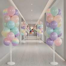 2 Pack Balloon Stand Kit With Lights For Floor, Balloon Tower With Stand, Balloon Pole For Wedding, Baby Shower, Birthday Party Or Bachelorette Party Decoration - 無色 - 查看 9