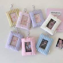 1pc INS Korean Style 3-Inch Photo Card Protector Case, Versatile Student Campus ID Card Holder, Backpack Pendant