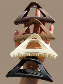 1-4pcs Women's High-End Large Size Square Light Plastic Hair Claw Clip, Fashionable Versatile Minimalist Style Elegant Hair Accessory For Daily Wear, Going Out, Showering, Washing Face, And Making Up Casual Summer Hair Clips Hair Jaw Clip Hair Clamps Hair Clutch Hair Catcher Clip Fall Winter Hair Accessories For Women For Vacation Outfits Woman