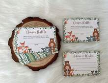 Woodland Diaper Raffle Tickets And Baby Advice, Woodland Forest Baby Shower Diaper Raffle Game Box Tickets, Diaper Raffle Tickets For Woodland Gender Neutral Baby Shower - Diaper Raffle - View 7