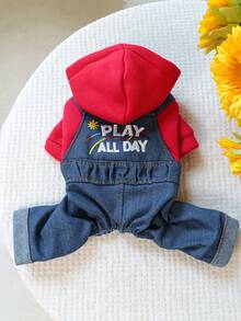 PETCIRCLE 1 bộ quần áo cho thú cưng, trang phục cho chó/mèo, quần yếm thời trang dễ thương thoải mái vui nhộn cho chó nhỏ/chó con - Nhiều màu - Xem 9