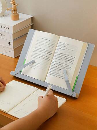 1 件可调节人体工学阅读支架，配有 - 轻巧耐用的塑料多功能桌面整理器，适合学生、家庭办公室、学习和工作 - 便携式笔记本电脑支架和书架、教师用品、阅读配件、学校用品、书籍配件教师必需品