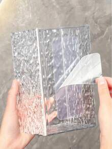 1 Piece Transparent Tissue Box Holder Waterproof To Prevent Wet Tissues, Wall Mounted Tissue Dispenser, No Drilling Required, Suitable For Kitchen, Bathroom And Toilet, Desktop Tissue Organizer, Perfect For Storing Tissues And Other Paper Products, Bedroom Decoration, Home Decoration, House Decoration, Holiday Decoration, Christmas Halloween Home Supplies