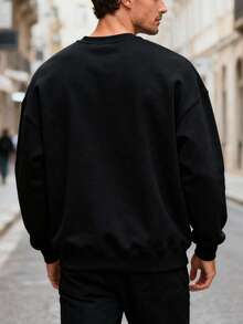 ملابس علوية رجالية بياقة طاقم مضيئة ليلًا مخصصة ومطبوعة، تتوفر بسبعة خيارات لون واثني عشر خيارًا للنمط. تمتص الضوء وتنبعث منها في الظلام، بأكمام طويلة - الأسود - مشاهدة 2