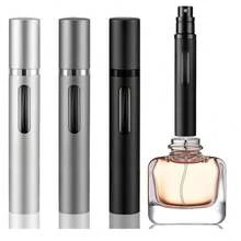 1pc Redesigned Perfume Spray Bottle, Portable Perfume Refillable Atomizer, Bottom Fill Mini Spray Travel Perfume Bottle, Pump Fills Directly From The Bottom Without Removing The Cap, 100% Pure Glass Inner Bottle, With A Visible Window So You Can Easily Know How Much Perfume Is Left, Available In 5ml / 8ml /10ml