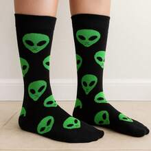 Printed And Stylish Socks Cold Winter Fashion Adult 34-43 Breathable Socks - Black - View 6