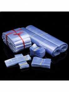 30-50cm PVC Heat Shrink Film Plastic Wrap Transparent Protective Sealing Membrane Packaging Material For Hair Dryer Electronics Appliances Outer Box Covering Shrinkable Contractile Packing Film - Baby Blue - View 2